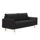 Remy Loveseat | Black Boucle | Bench-Style Seating | Gold Legs | 63"