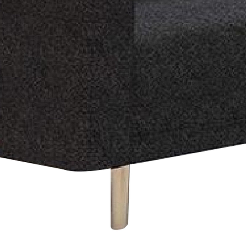 Remy Loveseat | Black Boucle | Bench-Style Seating | Gold Legs | 63’’ BM339217