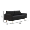 Remy Loveseat | Black Boucle | Bench-Style Seating | Gold Legs | 63’’ BM339217