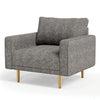 Remy Accent Sofa Chair | Charcoal Gray Boucle Fabric | Bench-Style Seating BM339218