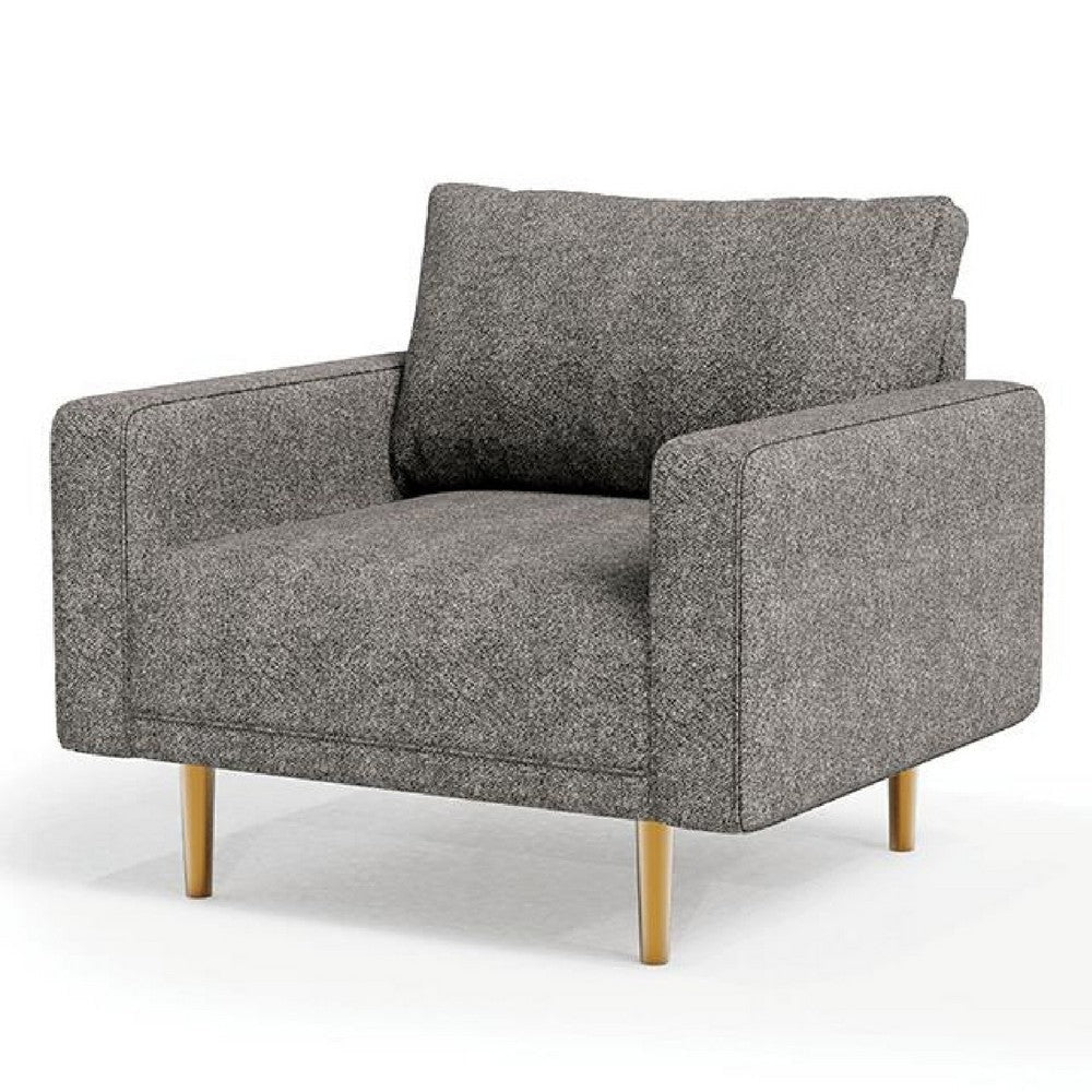 Remy Accent Sofa Chair | Charcoal Gray Boucle Fabric | Bench-Style Seating BM339218
