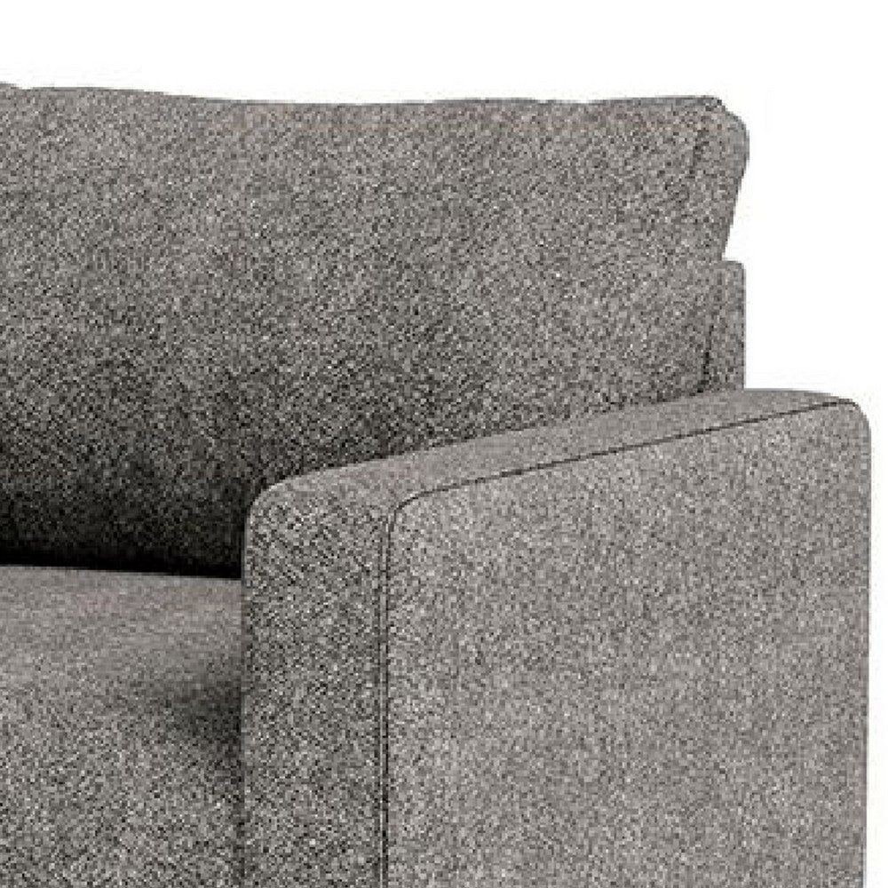 Remy Accent Sofa Chair | Charcoal Gray Boucle Fabric | Bench-Style Seating BM339218