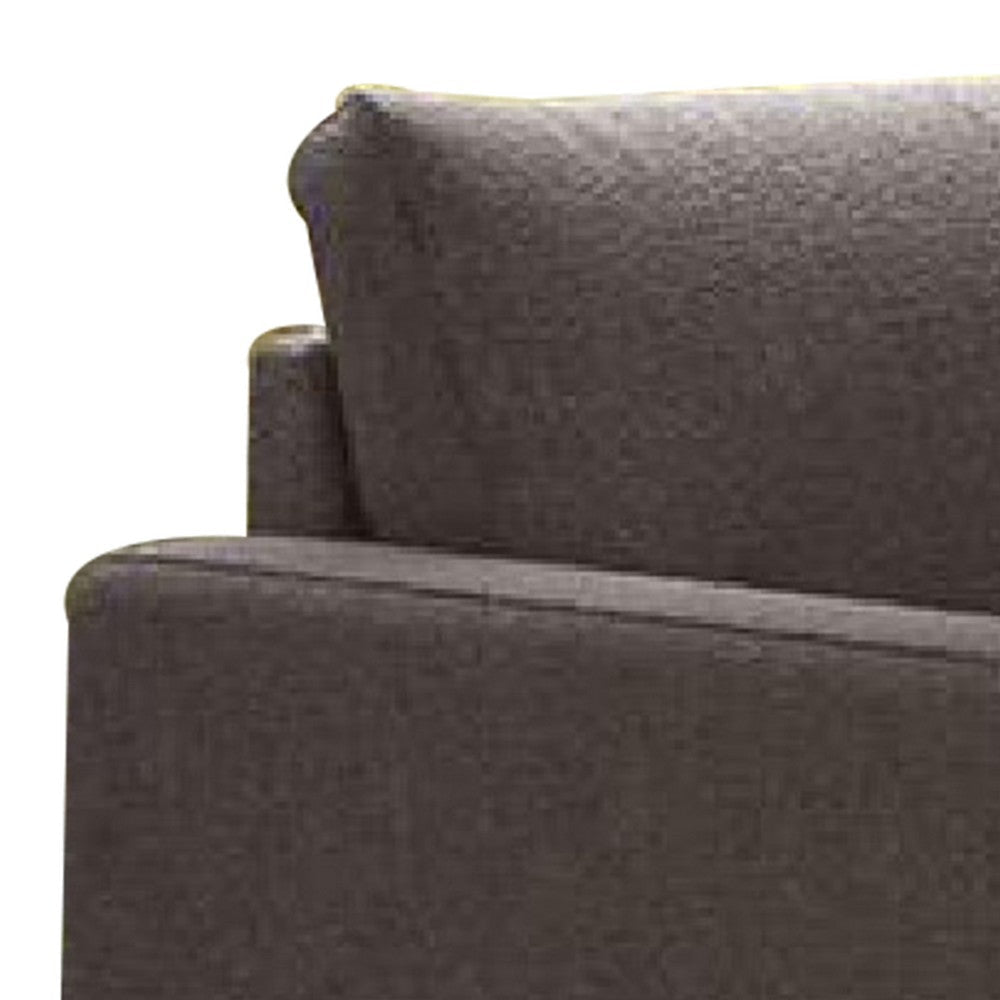 Remy Loveseat | Charcoal Gray Boucle | Gold Solid Wood Frame | 63’’ BM339219