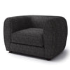 Dly Sofa Chair | Black Boucle | Wood Frame Tuxedo-Inspired Design BM339221