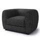 Dly Sofa Chair | Black Boucle | Wood Frame Tuxedo-Inspired Design BM339221