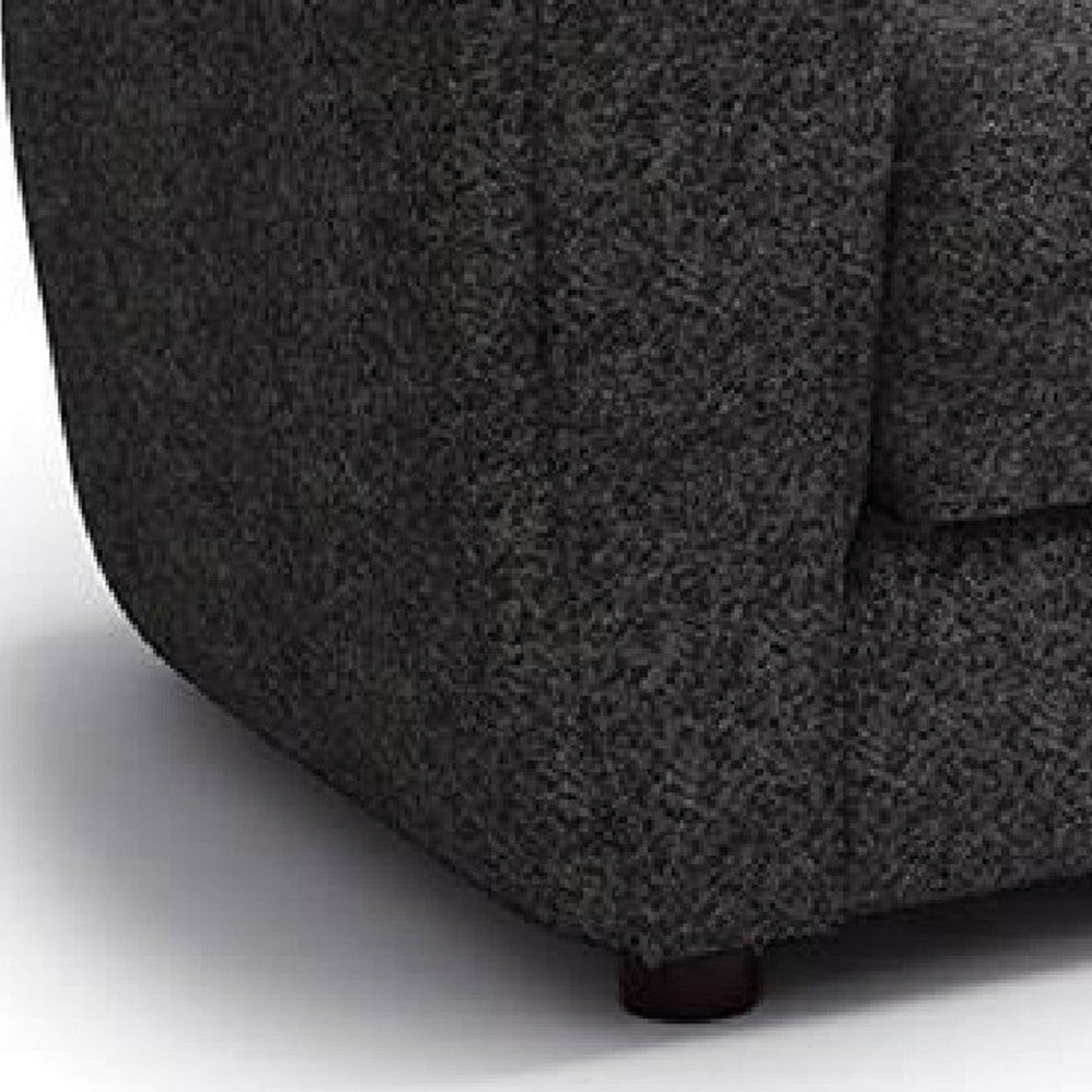 Dly Sofa Chair | Black Boucle | Wood Frame Tuxedo-Inspired Design BM339221