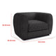 Dly Sofa Chair | Black Boucle | Wood Frame Tuxedo-Inspired Design BM339221