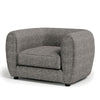 Dly Sofa Chair | Charcoal Gray Boucle | Black Wood | Tuxedo-Inspired Design BM339222