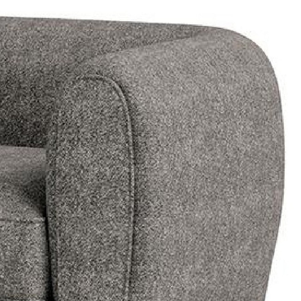 Dly Sofa Chair | Charcoal Gray Boucle | Black Wood | Tuxedo-Inspired Design BM339222