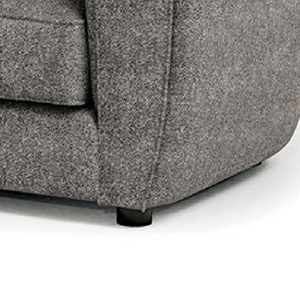 Dly Sofa Chair | Charcoal Gray Boucle | Black Wood | Tuxedo-Inspired Design BM339222