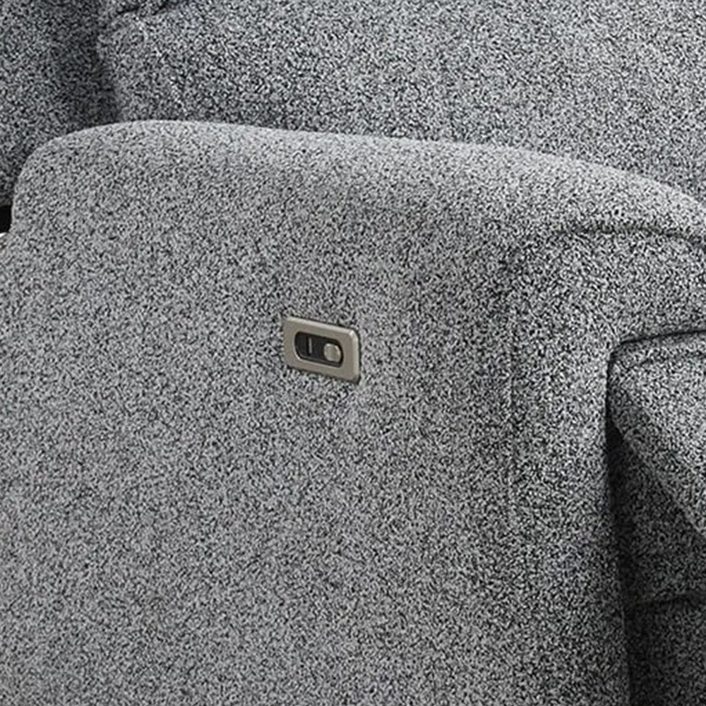 Cote Power Recliner Chair | Gray Boucle | Pillow Top Arms | Solid Wood BM339223