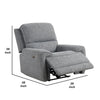 Cote Power Recliner Chair | Gray Boucle | Pillow Top Arms | Solid Wood BM339223