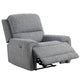 Cote Power Recliner Chair | Gray Boucle | Pillow Top Arms | Solid Wood