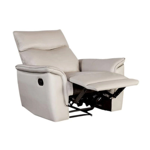 Lenne Manual Recliner Chair | Taupe Leather Match | Padded Arms