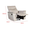 Lenne Manual Recliner Chair | Taupe Leather Match | Padded Arms BM339224