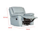 Larus Manual Recliner Chair | Powder Blue Leather Match | Pillow Arms BM339225