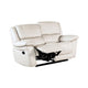 Larus Manual Loveseat | Off-White Leather Match | Pillow Top Arms | 60"
