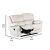 Larus Manual Loveseat | Off-White Leather Match | Pillow Top Arms | 60’’ BM339228
