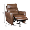 Teren Power Recliner Chair | Rich Caramel Brown Leather Match | Foam BM339229