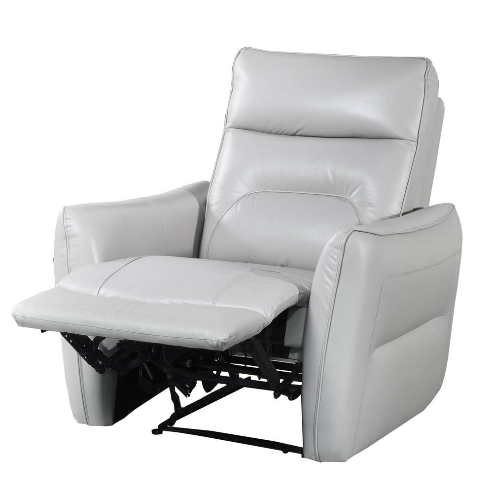 Teren Power Recliner Chair | Rich Taupe Leather Match | Foam