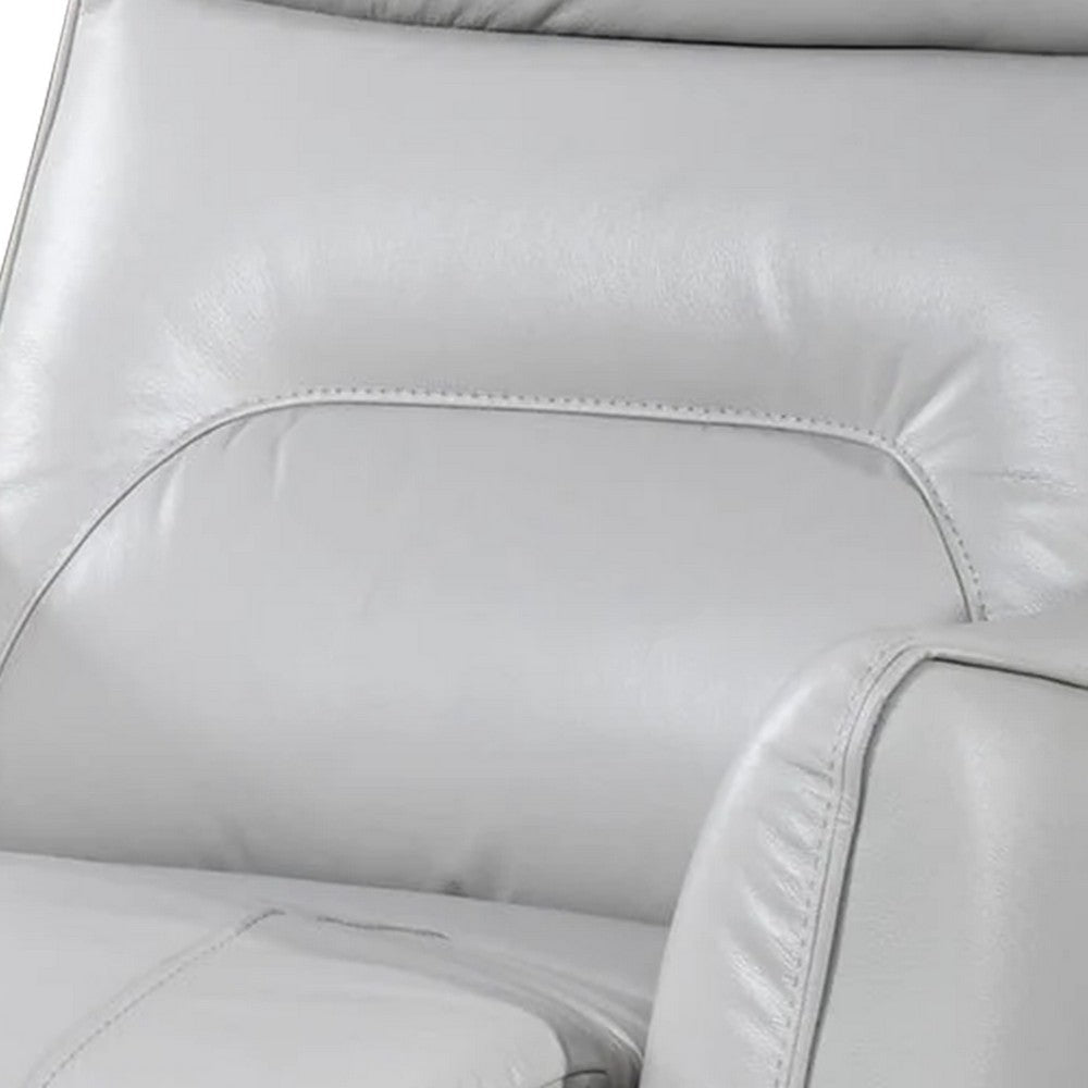 Teren Power Recliner Chair | Rich Taupe Leather Match | Foam BM339230