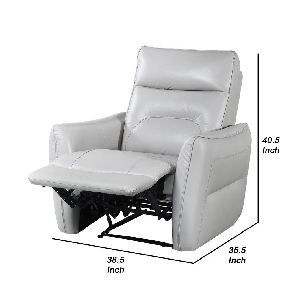 Teren Power Recliner Chair | Rich Taupe Leather Match | Foam BM339230