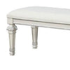 Miamy Bench | Cream White Wood Frame | Textured Fabric | 55’’ BM339233
