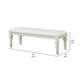 Miamy Bench | Cream White Wood Frame | Textured Fabric | 55’’ BM339233