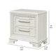 Miamy Nightstand | USB | 2 Drawers | Cream White Wood | 29’’ BM339235