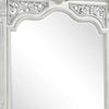 Naddy Beveled Dresser Mirror | Wire Brushed White Wood | 48’’ BM339236