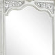 Naddy Beveled Dresser Mirror | Wire Brushed White Wood | 48’’ BM339236