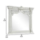 Naddy Beveled Dresser Mirror | Wire Brushed White Wood | 48’’ BM339236