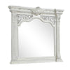 Naddy Beveled Dresser Mirror | Wire Brushed White Wood | 48"