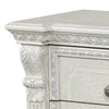 Naddy Nightstand | 2 Drawers | USB | Wire Brushed White Wood | 30’’ BM339237