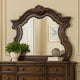 Leova Beveled Dresser Mirror | 50’’ Brown Wood Ornate Moulding BM339240