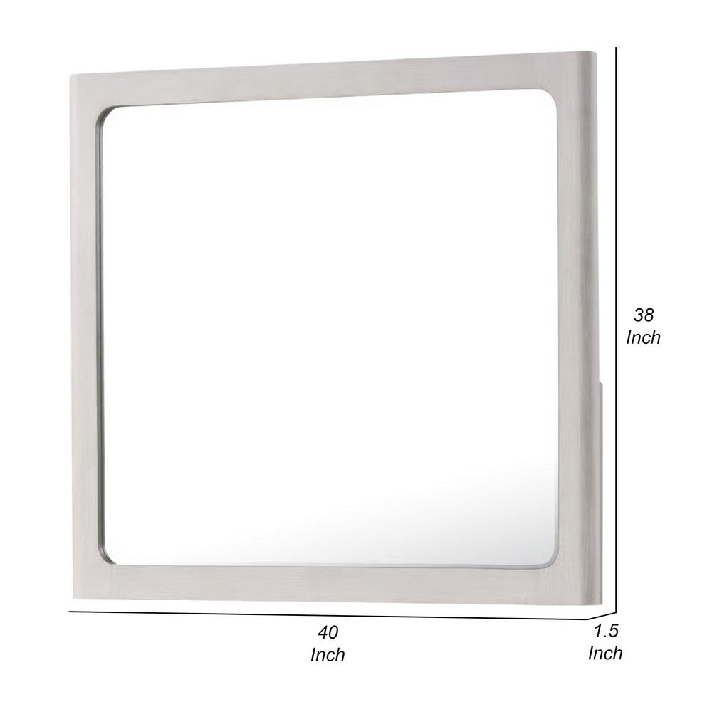 Thorne Dresser Mirror | 40’’ White Oak Rubberwood | Beveled Edge BM339242