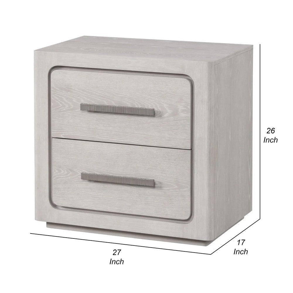 Thorne Nightstand | White Oak Solid Rubberwood | 27’’ BM339243