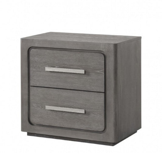 Thorne Nightstand | 2 Drawers w Top Felt Lining | Warm Gray | 27"