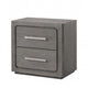 Thorne Nightstand | 2 Drawers w Top Felt Lining | Warm Gray | 27"