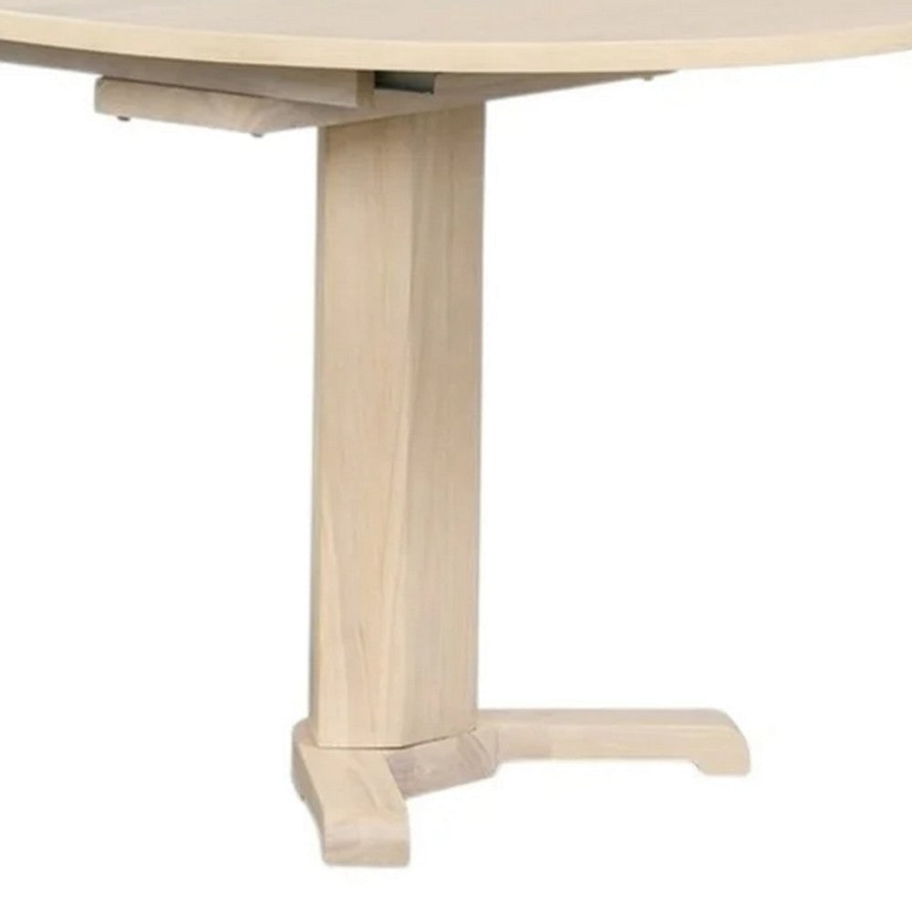 Hiny Dining Table | Pedestal Base | Extendable 60-78’’ White Wood Top BM339246