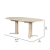 Hiny Dining Table | Pedestal Base | Extendable 60-78" White Wood Top