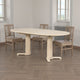 Hiny Dining Table | Pedestal Base | Extendable 60-78" White Wood Top