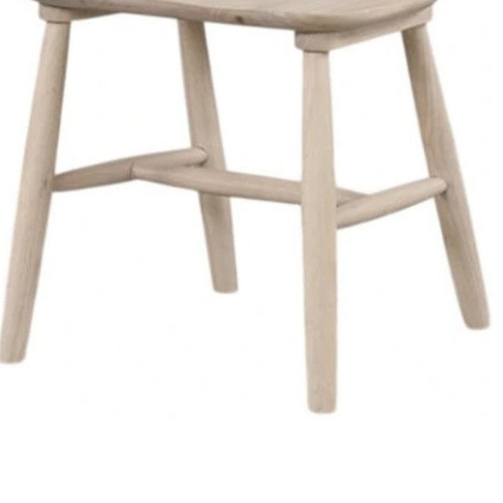 Baylee Side Dining Chair Set of 2 | Spindle Back | Tapered Legs | White Oak Wood