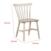 Baylee Side Dining Chair Set of 2 | Spindle Back | Tapered Legs | White Oak Wood