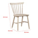 Baylee Side Dining Chair Set of 2 | Spindle Back | Tapered Legs | White Oak Wood