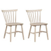 Baylee Side Dining Chair Set of 2 | Spindle Back | Tapered Legs | White Oak Wood