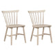 Baylee Side Dining Chair Set of 2 | Spindle Back | Tapered Legs | White Oak Wood