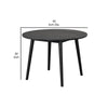 Yely Round Dining Table | Shaker-Style Legs | Black Rubberwood | 42’’ BM339248