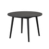 Yely Round Dining Table | Shaker-Style Legs | Black Rubberwood | 42"