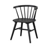 Yely Side Dining Chair Set of 2 | Spindle Back | Shaker Legs | Black Rubberwood